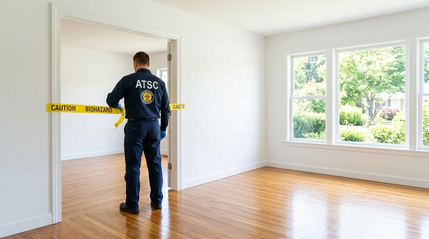 Certified biohazard cleanup crew performing Trauma Scene Cleanup in Walden